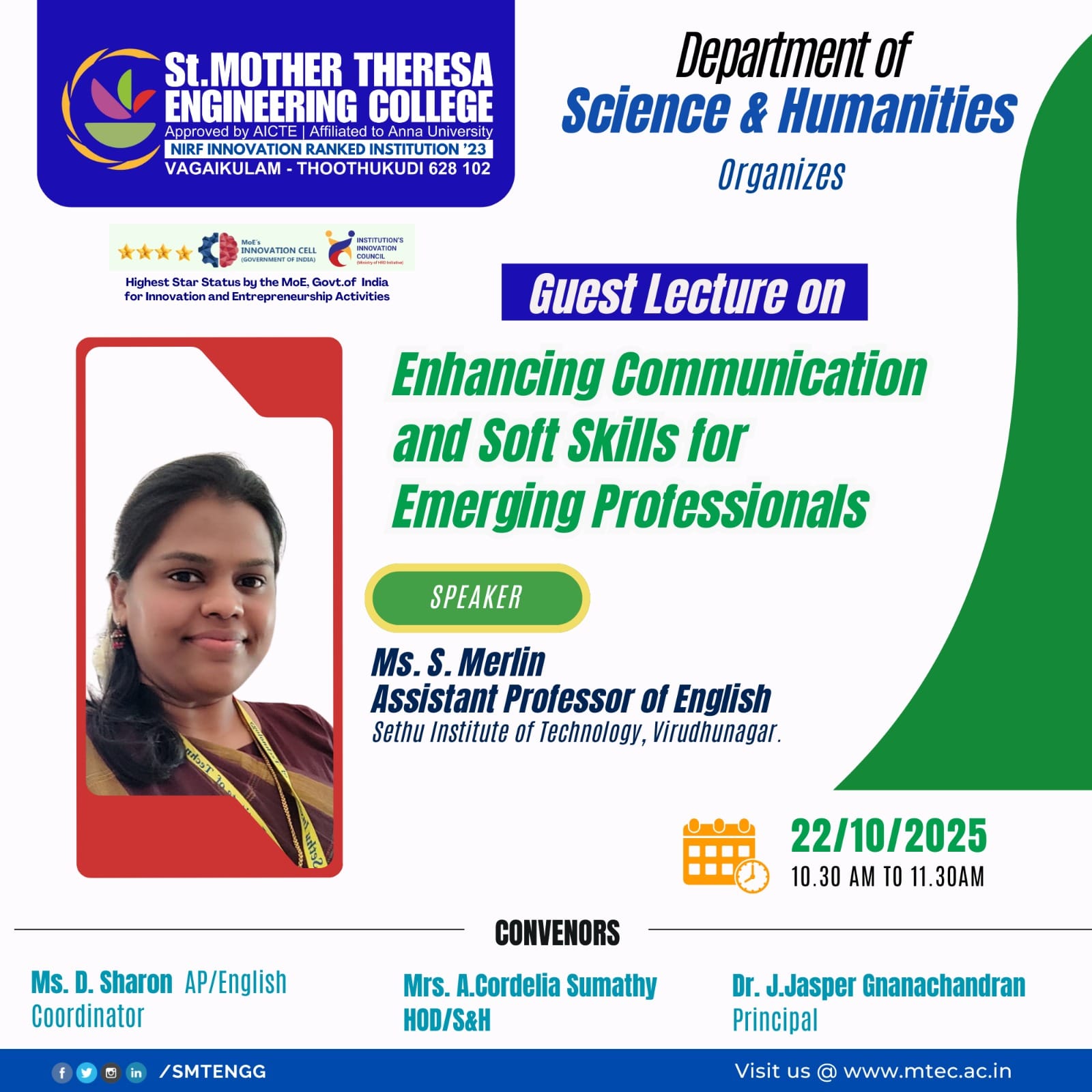Guest Lecture on Enhancing Communication on Soft Skills