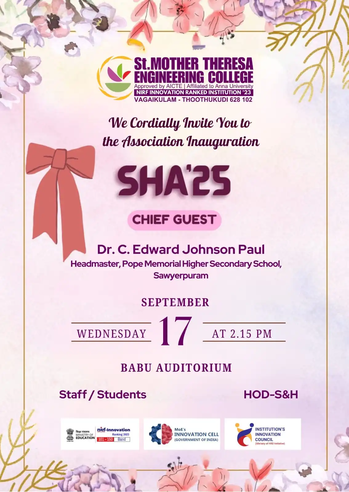 Association Inaugration